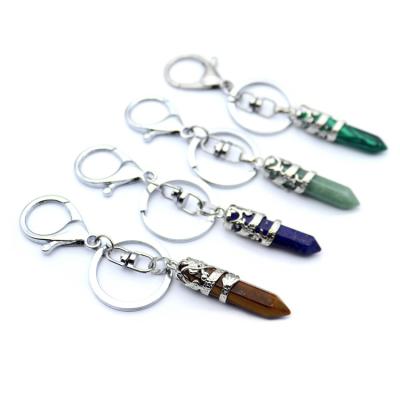 China China New Products Hexagon Crystal Point Wand Personalized Car Key Chain for sale