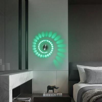 China Modern European Decorative RGB Lighting Bedside Modern Ceiling LED Hotel Home 1w Indoor Wall Lamp for sale