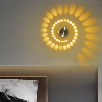 China Guangdong Zhongshan Modern Aluminum Bracket 1w RGB Light Indoor Decoration LED Wall Lamp for sale