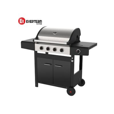 China Easily Assembled Outdoor Entry Level 4 Burner Gas BBQ Grill With Side Burner for sale