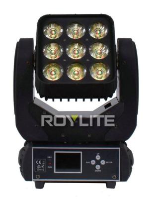 China 8° Lens LED Moving Head Light Matrix Beam Light 9pcs 15w RGBW Separately Control for sale