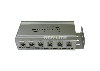 China 6 Way DMX opto Splitter  For Stage Lighting , 3pin or 5pin customized for sale