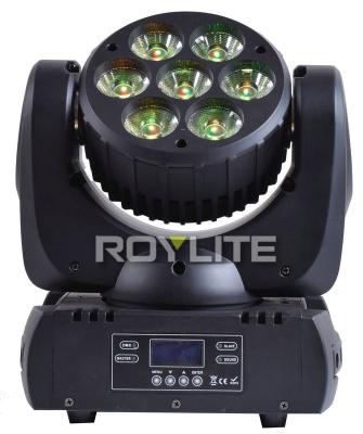 China multi RGBW LED Strahln-beweglicher Kopf 6° 7pcs Ostar beruhigen Prolichter mit großer Linse zu verkaufen