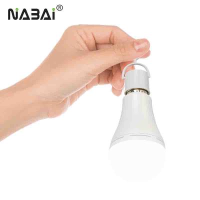 China 6500K Battery Outdoor Emergency LED E27 Rechargeable Bulb 1200mAh with Hook for Home, Camping, Tent for sale