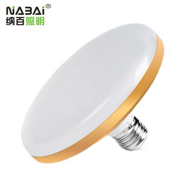 China High Brightness 12w 15w 20w 30w 40w 50w Residential UFO LED Lamp , Gold Housing Led Light for sale