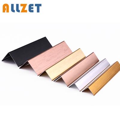 China Allzet Manufacturer Aluminum Alloy Corner Protector Guard Modern L Shaped Tile Edge Trim Profile for sale