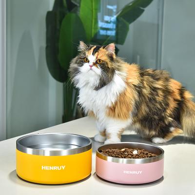 China New Manufacturer Stocked Design Multicolor Portable Cat Stainless Steel Pet Bowl for sale