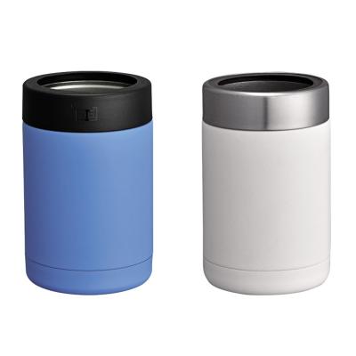 China Good Quality Sustainable Popular Double Insulated Slim Stainless Steel Beer Can Cooler for sale