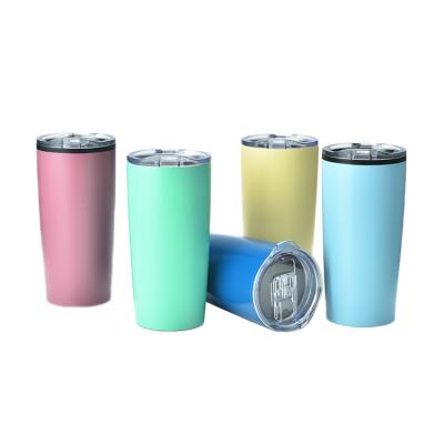 China Disposable Custom Logo Coffee Water Travel Thermal Mug Stainless Steel Leakproof Multicolor for sale