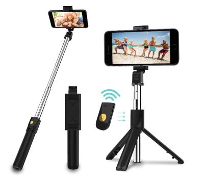 China Laptops Android 4.3 or above IOS 5.1 or above Mini Extendable Selfie Stick Tripod with Flexible Tooth Wireless Remote Blue Tripod Selfie Stick for sale