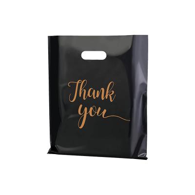 China New Promotion Supermarket Folding Shopping Black Plastic Shopping Bag for sale