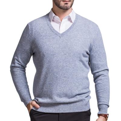 China Anti-Wrinkle Mens 100%cashmere Sweater Style Basic Pure Cashmere Knitting Sweater Bottoming Shirt Sweater for sale