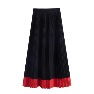 China Factory Direct Sales Winter Anti-static Long Skirt Sweater Elegant Knitted Skirt for sale