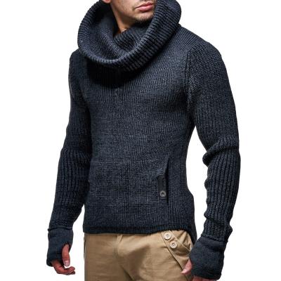 China 2020 New QUICK DRY fashion front men's knitwear winter turtle neck sweater thick warm male sweaters men's with kangaroo pocket for sale