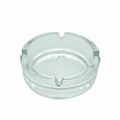 China Glass cigar ashtray factory supply customized logo and color available custom clear glass ashtray for sale