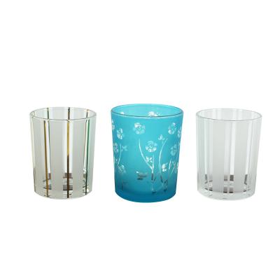 China Home Decoration Factory Direct Supply Custom Logo And Color Glass Crafts Custom Empty Candle Jars Available For Candle Making for sale