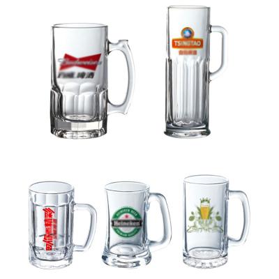 China BREF Factory Supply Various Designs With Printed Logo 16oz Customized Beer Glass for sale