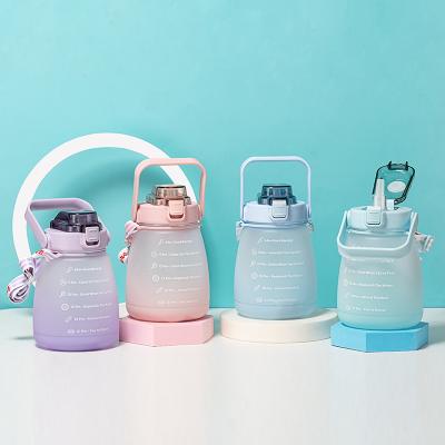 China Viable The Latest Large Capacity 1.4L Outdoor Plastic Water Bottle Lovely Plastic Water Bottles With Strap for sale