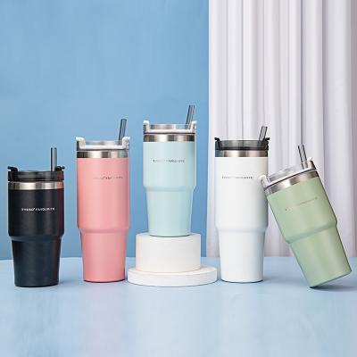 China Viable Custom Logo 890ML Stainless Steel Tumbler Travel Reusable Sublimation Insulated Empty Coffee Mugs for sale