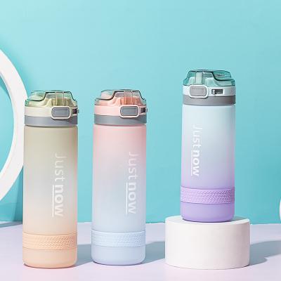 China 500ML/600ML Sustainable Frosted Plastic Water Bottle Portable Travel Water Bottle Frosted Water Bottle Plastic for sale