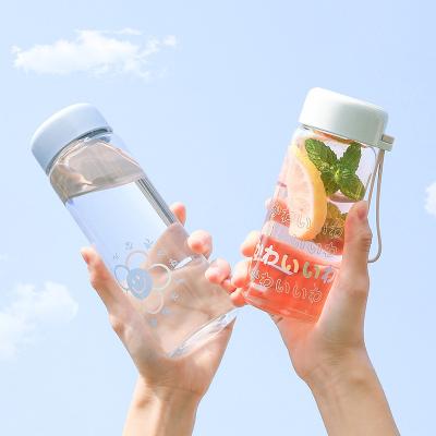 China WITH LID Korea Glass Water Bottle Large Capacity Single Portable Insulation Glass Water Cup With Lid Glass Anti-scalding Bottle for sale