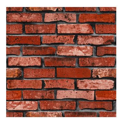 China Modern Removable Home Decoration Custom Print Embossed Non Self Adhesive PVC 3d Waterproof Brick Wall Papers for sale