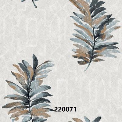 China PVC Pastoral Vinyl Project Decoration Home Plant Pattern Modern Mediterranean Hot Selling Easy Care Wallpaper for sale