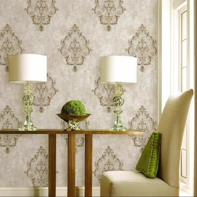 China Farmhouse Decoration Home Wall Flower Well Design Stereo Deep Embossed Nonwoven 3d PVC Others Wallpaper Vinyl for sale