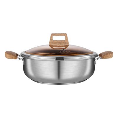 China Sustainable Induction Stainless Steel Hot Pot for sale