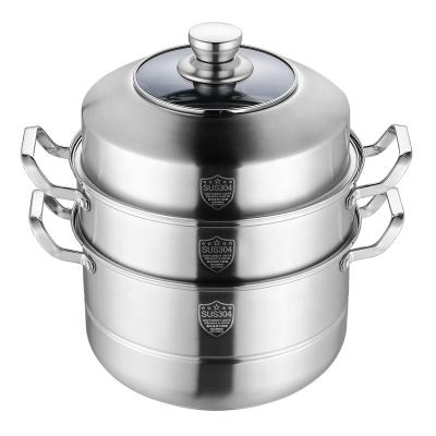 China Sustainable Universal Stainless Steel Steamer Pot for sale