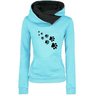 China Anti-pilling Fashion Wholesale Plus Size Leisure Lapel Collar Long Sleeve Pullover Women Hoodies for sale