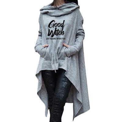 China Anti-pilling Letters Print Hoodies For Long Street Casual Irregular Printing Kawaii Womens Sweatshirts Hoodies Clothings 2022 for sale