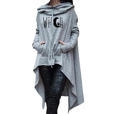 China Anti-pilling Hoodies 2022 Halloween Cloak For Women Hoodies Kawaii Print Women's Long Witch Hoody Pattern Irregular Sweatshirts Youth for sale