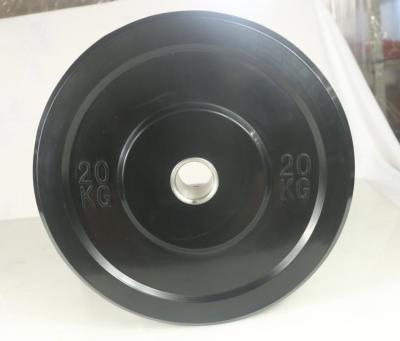 China Hot Sale Rubber Black Weightlifting Rubber Bumper Plates For Crossover Training for sale