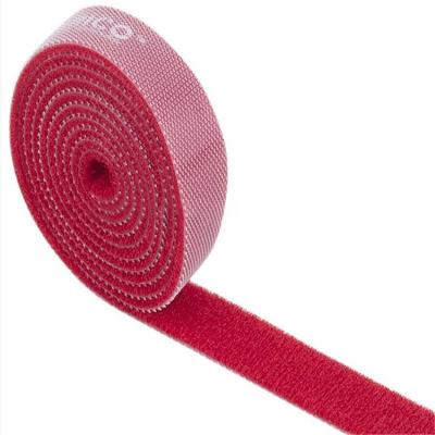 China Sustainable Flexible Adhesive Double Sided Hook Loop No Self Adhesive Glue Back To Hook And Loop Back Strap for sale