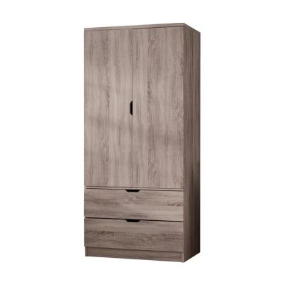 China Adjustable (height) Best Sell 2 Door Clothing Ancient And Retro Wooden Cupboards For Clothes Cabinet Locker Bedroom Wardrobe for sale