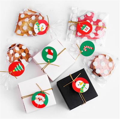 China Wholesale Anti-Counterfeit Christmas Gift Tags Hang Tags With Golden Rope Gift Wrap Paper Hanging Cards Tag Christmas Tree Decor for sale