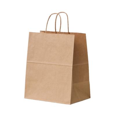 China Recyclable Recyclable Kraft Paper Bag With Twisted Handle , Reusable Paper Bags Shopping Printing for sale