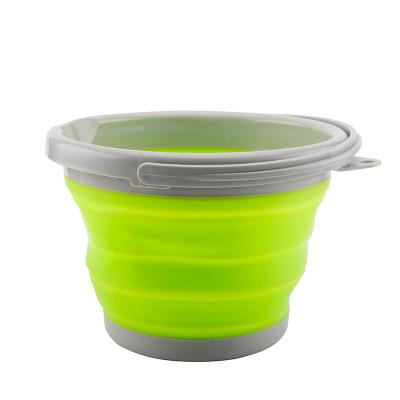 China 5L 10L Square Collapsible Silicone Water Sustainable Folding Bucket for sale