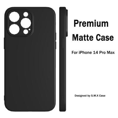 China Manufacturer Wholesale Premium Soft Black Shockproof Matte TPU Frosted Silicone Cell Phone Case For iPhone 14 Pro Max for sale