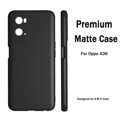 China Factory Wholesale Shockproof Amazon Best Quality Soft TPU Phone Case Hot Selling Black Matte Case For Oppo A36 for sale