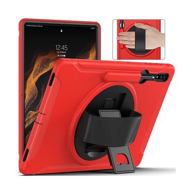 China Amazon Hot Selling Spider Man Hand Shoulder Strap Shockproof Stand For Kids Kickstand Cover Shockproof Tablet Case For Tag S8 Ultra 14.6 for sale