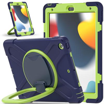 China 2022 Shockproof New Amazon 360 Degree Hand Strap Anti Drop Case For Kids iPad 10.2 2020 2021 Thumb Kickstand Tablet Case for sale