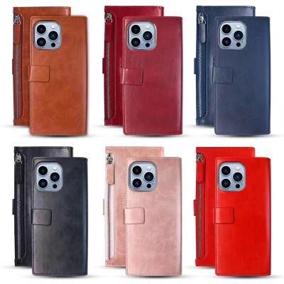 China Luxury Fashion Shockproof Embossed TPU Shockproof Flip Leather Wallet Case Phone Cover For iPhone 14 Pro 14 Plus Max for sale