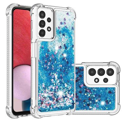 China Factory Hot Selling Shockproof Quicksand Hot Selling Star Glitter Mobile Phone Cover Floating Liquid Case For Galaxy A33 A53 A73 for sale