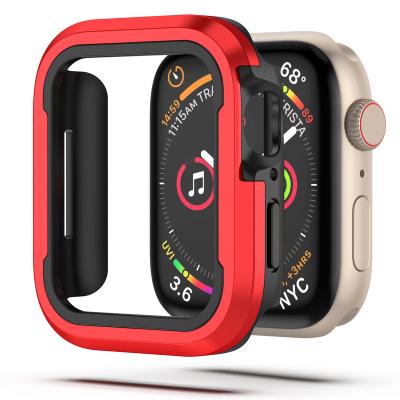 China Colorful Rugged Bumper Smart Aluminum Shockproof Protector Hard Cover Accessories Luxury Case For Apple Watch Series 7 for sale