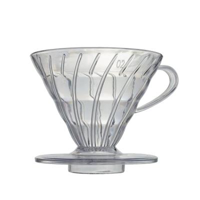 China High Quality H Amazon Coffee Filter Baskets Selling Resin V60 Heat Resistant Transparent Flow Device Wholesale Hot Viable White Coffee for sale