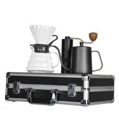 China Amazon Kitchen Household Espresso Accessories Coffee Set Chain Coffee Server Kettle Bartender Viable Coffee Grinder Gifts Box for sale