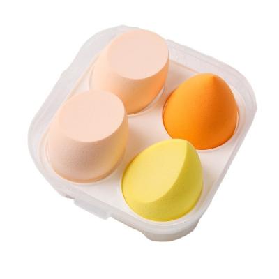 China Dry/Wet Box 4 PCS AIMA030 Water Drop Water Egg Beauty Box Bevel Cutter Beauty Makeup Tools Wholesale Super Soft Puff Color Powder for sale