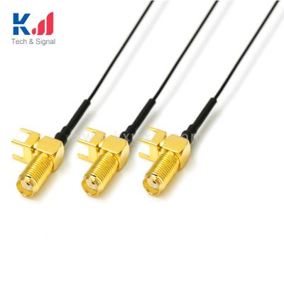 China Ipex to SMA Line IPX UFL to SMA Line Elbow Connection Braid WIFI/GSM/3G/GPS Dedicated Extension Cable ZJX-IPX113-SMA-KY for sale